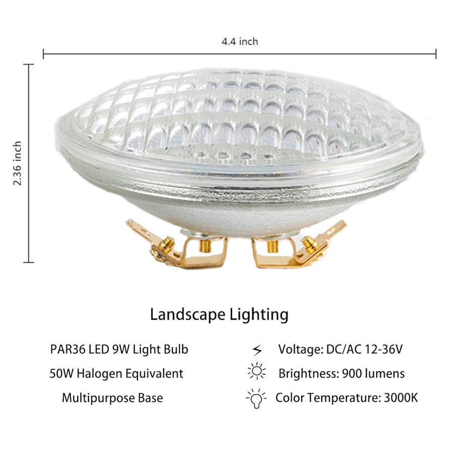 Amazon | PAR36 LEDランドスケープ電球 9W ウォームホワイト